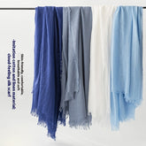 Thin Type Sunscreen Scarf Imitation Cotton And Linen Solid Color Simple Shawl